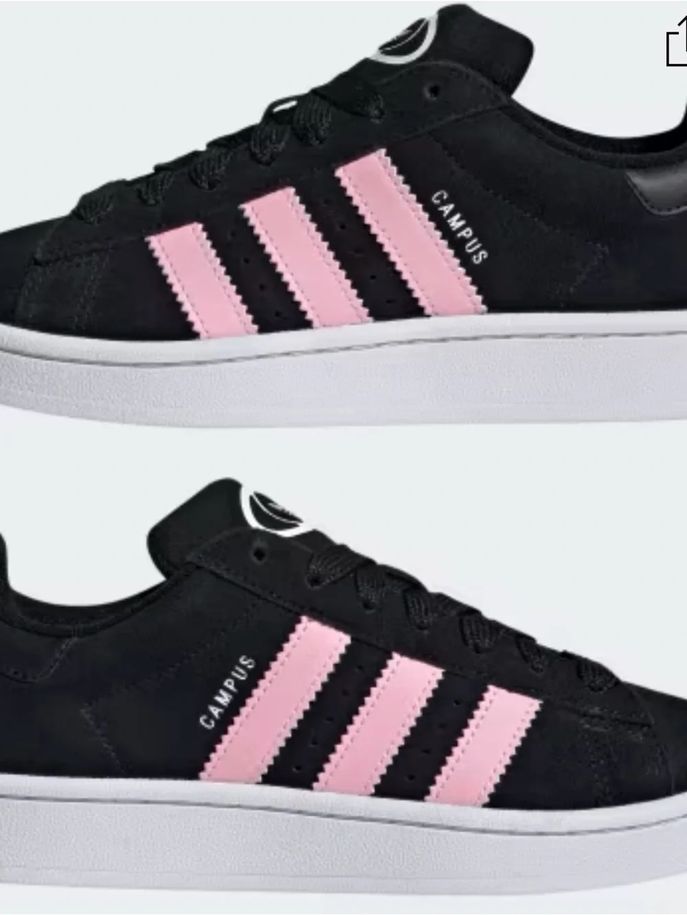 adidas Campus 00s Black Pink Suede Sneakers Y2K Skate Shoes Size 10 NIB
